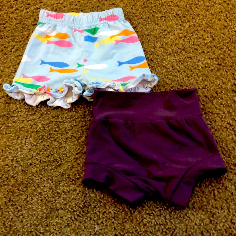 BUNDLE OF STITCHY FISH & PURPLE SHORTS